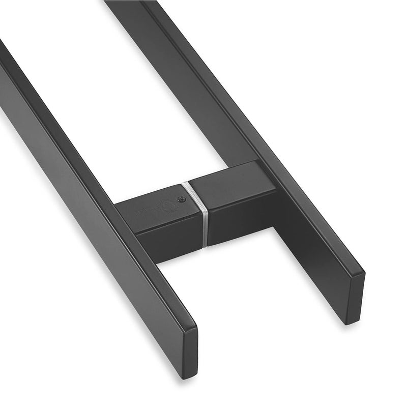 TOGU TG-6018 12 inches Solid Standoffs Heavy-Duty Commercial Grade-304 Stainless Steel Push Pull Door Handle/Barn Door Pull Handle/Glass Pulls, Matte Black Finish - Image 5